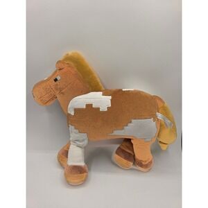 Minecraft Mojang Jinx Brown Horse 13" Plush Stuffed Animal Toy 2018 Pixelated